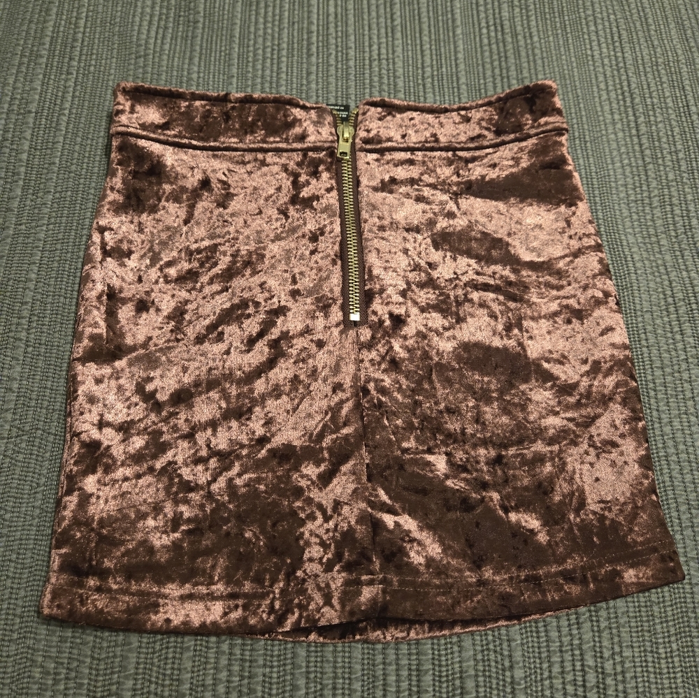 Forever 21 zip mini skirt size small